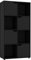 URBNLIVING Black Wooden Cube Bookcase With Line Doors Display Shelf Storage Shelving Cupboard Modern (Black Door, 2x4 Cube (8 Cube))