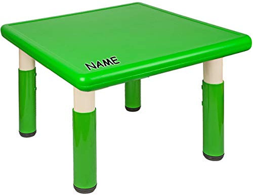 alles-meine.de GmbH Tisch & Stühle Sitzgruppe Artikel & Farbe frei wählbar Kindertisch - GRÜN - incl. Namen - für INNEN & AUßEN - Kindermöbel für Mädchen & Jungen - Tisch T..