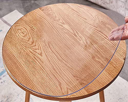 SWD TWTH Protection de table transparente en PVC - Lavable - Rond - Antidérapante - 140 cm