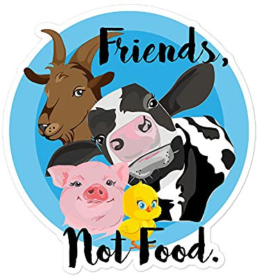 Aufkleber Sticker Vinyl Friends Not Food Männer Frauen Blasenfrei Aufkleber