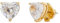 Kate Spade New York Heart Studs, Clear/Gold