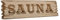 Sauna Schild 3D Western Art Eiche Shabby Chic Deko Geschenk Holz 39 x 12 cm Wanddeko Wandbild Hängeschild mit Kordel (Sauna 39x12 cm), Dicke 0,5 cm, 1014