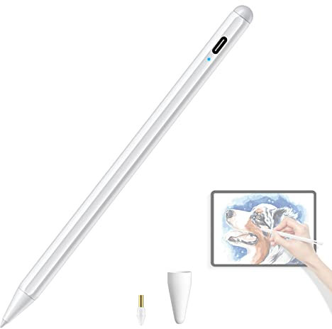 AT-Mizhi Stylus Pen für Apple iPad - Pencil 2 Generation für iPad 2018-2022, High Precision iPad Stift, Palm Rejection Stylus Stift für iPad 9 8 7 6, iPad Pro 11/12.9, iPad Air 5 4 3, iPad Mini 6 5