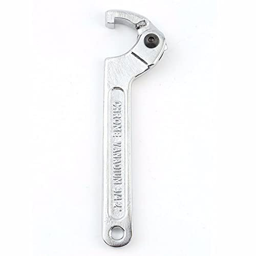 C Spanner Tool, 51-121mm Adjustable Hook Wrench Chrome Vanadium