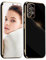 ATISIJIE Hülle für Samsung Galaxy A72 4G/5G Handyhülle Original, Ultradünn Galvanisiertes Weiches Kieselgel Kratzfeste TPU Handyhülle, Einfaches Stilvoll Shiny Schutzhülle Cover Case Schwarz