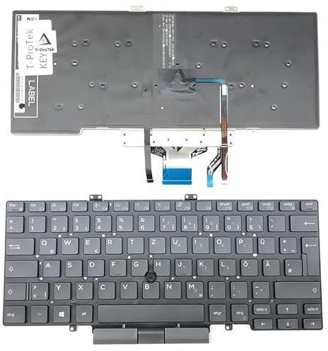 T-ProTek DEUTSCHE - Schwarz Tastatur Keyboard mit Beleuchtung kompatibel für Dell Latitude 14 5411