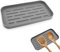 SwirlColor Repose Cuillère Cuisine, Fonctionnelle Silicone Support Ustensiles Cuisine Repose Ustensiles de Cuisine Comptoir Table de Cuisson Table à Manger Support de Vaisselle (Gris)