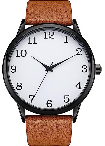 NUOVO Herrenuhr Analoge Quarzuhr Braun Lederarmband wasserdichte Uhr Herren Business Uhr Classic