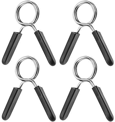 THETAG Hantelstange Federverschluss, 4 Stück Federverschlüsse Federclip 25mm Federclip Hantel Federverschlüsse Gewicht Hebel-Klemmen für Hanteln, Gewichtheben, Hantelbefestigung, Feststeller