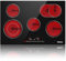Placa de vitroceramica 5 zonas Placa cocción vitrocerámicade 8600 W 77cm 9 niveles de potencia, temporizador, sensor táctil