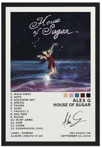 xze Alex G Poster Zimmer Dekorative Leinwand Poster Ästhetisches gerahmtes Poster Wandkunst Dekor Poster 20 x 30 cm Stil