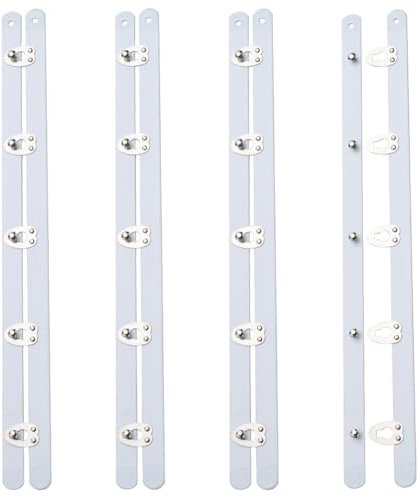 GORGECRAFT 2 Sets 11 Inch Corset Busk with Silver Buttons Hook Spring Steel Corset Busks Boning for Sewing and Closure of Womens Corsets