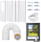 Mrrihand Portable AC Window Vent Kit with 5.1'' Exhaust Hose & Coupler, Upgraded Seamless Air Conditioner Window Vent Kit, Adjustable Window Seal for Sliding Vertical & Horizontal Window