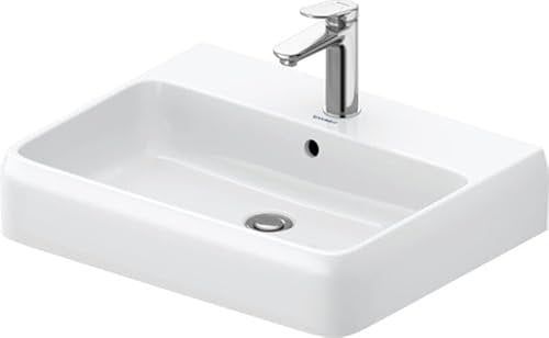Duravit Qatego Aufsatzwaschtisch, 600x470mm, mit Überlauf, Unterseite geschliffen und glasiert, 2382602027, Farbe: Weiß