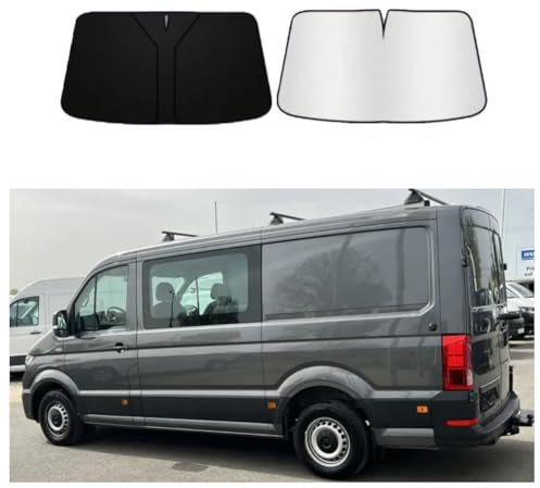 DDHHBH Parasol Coche Delantero para Volkswagen Crafter,Parasol para Coche Interior Plegable Parabrisas Ventanas Sunguard Bebe Paraguas Persiana con Anti UV Rayos Accesorios Coche