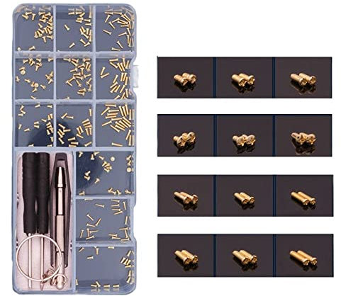 Generic Glasses Repair Kit - Gold Slotted Screws (Set of 100)