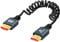 Thsucords Câble Spiralé HDMI 8K, Câble HDMI vers HDMI, Câble HDMI 2.1 Plaqué Or Mâle vers Mâle, Supporte 8K @ 60 Hz 4K @ 120 Hz 48 Gbps pour PS5/Blu-ray/Roku TV/Xbox Series X/S(90cm)