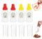 8 Stück Salzstreuer Klein, Mini Ketchup Flasche 4 Mini Salzstreuer 4 Mini Quetschflaschen Mini Saucenflasche Salz und Pfefferstreuer Klein Salatdressing Mini Salzstreuer für Brotdose Bento Box Büro