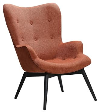 Dynamic24 Sessel Kupfer Strukturstoff Relaxsessel Polstersessel Ohrensessel Loungesessel