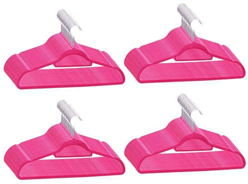 qohoio Set Appendiabiti 100 pz Antiscivolo Rosa in Velluto,Set Appendiabiti,Set Grucce Appendiabiti-289925