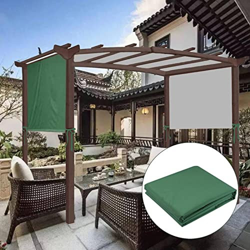 Copertura universale di ricambio per pergola, verde, con tessuto traspirante e 4 cinghie, adatta per pergola curva 3 × 2,4 m