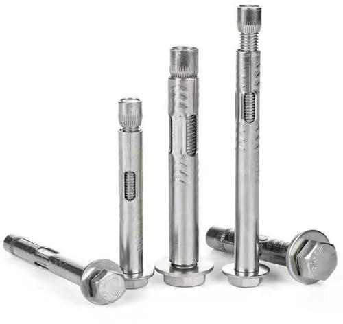 5Pcs Expansion Screw Bolts, Stainless Steel Expansion Sleeve, M8*80mm Anchor Bolts, For Wall