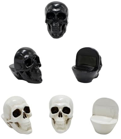 Ddujbtp Eerie - Macetero decorativo con diseño de calavera, para fiesta de Halloween, soporte esencial para macetas de esqueleto para decoración llamativa del hogar