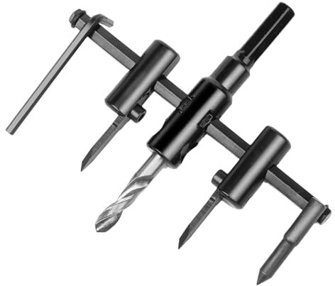 Broca cortadora de agujeros, sierra de corona ajustable,Broca extensible para carpintería de 40-120 mm | Tipo de avión, broca de sierra circular de madera ajustable, cortador de círculos, herramienta