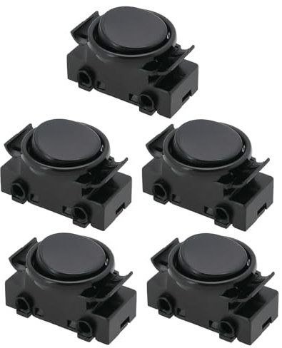 Create idea 5X Interrupteurs à Bascule Encastrés OJ-336 2 A 250 V Adaptés Au Remplacement des Interrupteurs pour Les Lumières de Cuisine Sous L'unité Noir