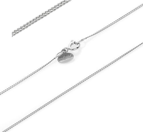 Louis Ciocchetti dal 1887- Catenina Argento 925 Sottile, Fine, Collana donna, Uomo, Collanina Maglia Barbazzale, Grumetta ideale per ciondoli, made in italy