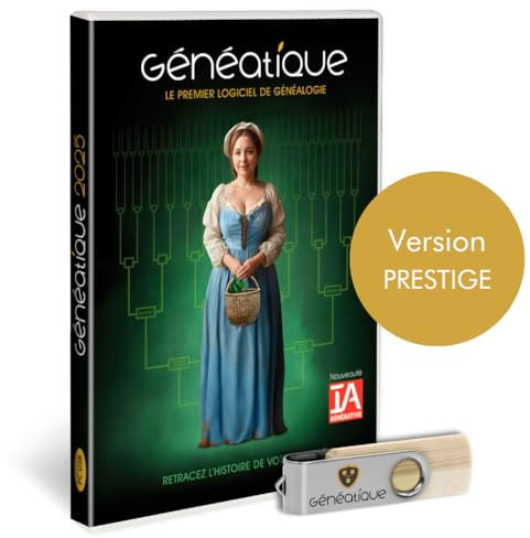 Coffret Généatique 2025 Prestige avec Clé USB pour la généalogie
