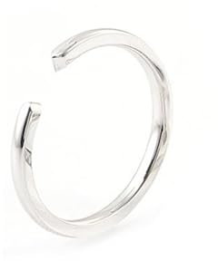 Skcess 18 Karat Weißgold Damenringe, Wedding Ring Einfacher Polierter Offener Ring Ringe Frauen Größe 65 (20.7)