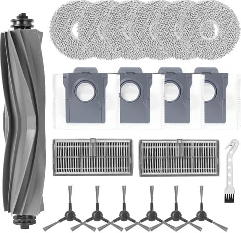 Heykewi Kit d'accessoires pour Dreame L10s Ultra Gen 2 / L10s Pro Ultra Heat/Mova E30 Ultra / X30 Ultra / L40 Ultra AE Robot Aspirateur (20 Accessoires de Rechange)