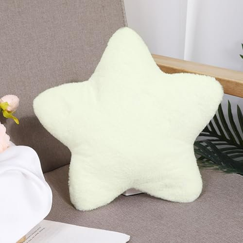MeYuxg Kuschelkissen Kinder Sternkissen, Flauschig Kinderkissen Sternform, Deko Kissen für Baby Kuschelecke Kinderzimmer Wohnzimmer Sofa, Stern Kissen für Mädchen Jungen, 30cm, Weiß