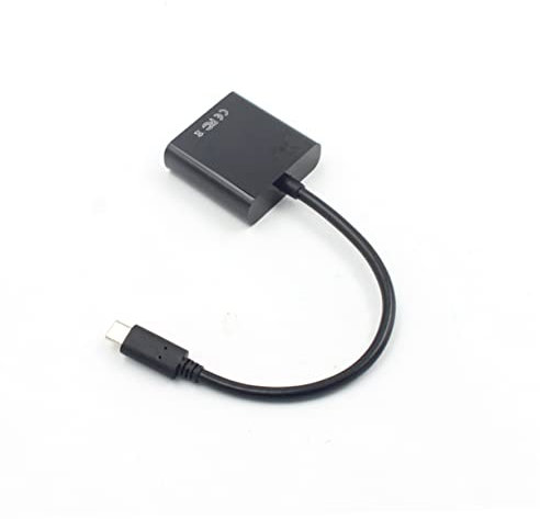 TINEASUR Adaptateur USB c vers Vga Câble Type-c Renforcé pour Pc Moniteur Projecteur Compatible Écran Plug and Play sans Pilote Noir