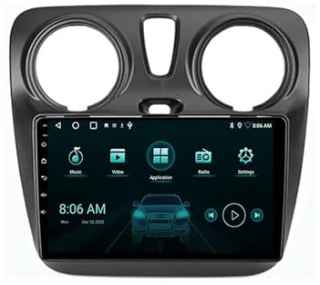9 Pulgadas Android 13 Radio Coche para Renault Dokker Lodgy Dacia 2012-2020 con Android Auto/Carplay GPS WIFI/4G Bluetooth Radio FM Pantalla Dividida USB SWC GPS Coche Navegador(2+32G)