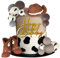 Xsstarmi 3D Cowboy Happy Birthday Cake Topper Spotted Balloons Cowboy Hat Boots Cake Pick for Cowboy Theme Baby Shower Happy Birthday Party Cake Decorations Supplies