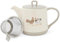 Cooksmart Théière Hen House Lane avec infuseur | Théière britannique de style rustique | Grès gaufré avec corps côtelé | Ustensiles de cuisine rustique | Passe au lave-vaisselle et au micro-ondes