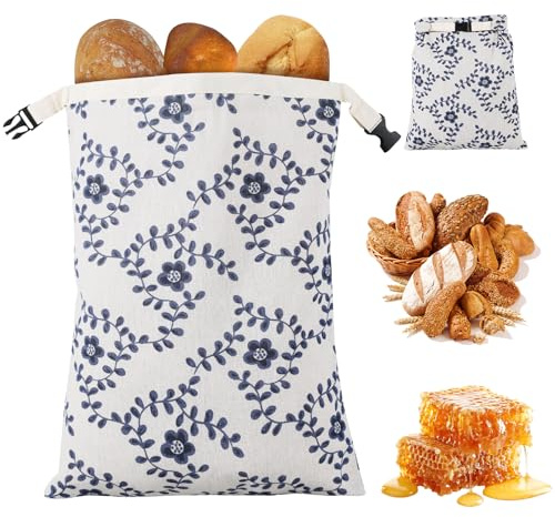 VAVPUP Bolsa De Pan De Masa Madre Portátil Con Forro Interior De Cera De Abejas, Bolsa Reutilizable, Accesorios Para Hornear, Film Transparente, 32 X 42 Cm