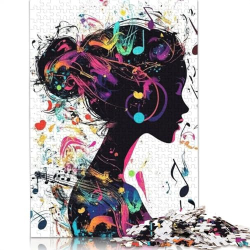 Music & Silhouette Puzzles 1000-teilige Schwer Puzzle Spielzeug Lernspiel Impossible Herausforderungsspielzeug Für Erwachsene Und Kinder in Bewährter 1000pcs (75x50cm)