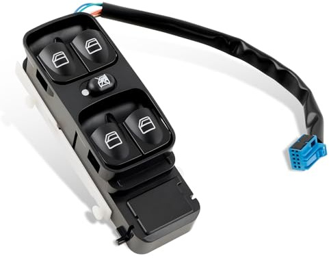 Semitory Elektrischer Schalter Fensterheber Vorne Links Kompatibel mit Mercedes-Benz C-Class W203 C180 C200 C220 C230 C240 C270 C280 C320 2000-2007, S203 2001-2007-Ersetzen# A2038210479 A2038200110
