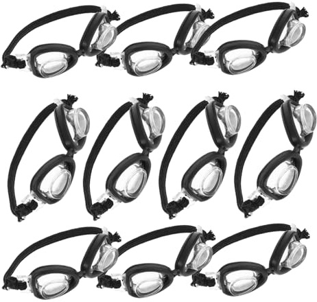 Milisten 10pcs Miniature Doll Swimming Goggles - 5cm Mini Pool Eyewear Accessories for Dollhouse Dress-up - Realistic Beach and Summer Scene Props for Collectible Dolls