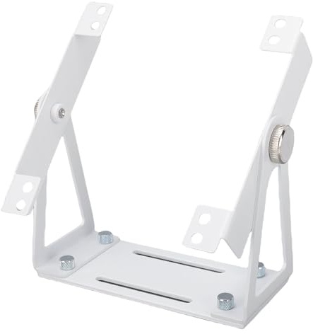 Vikye Fan Mount Bracket, 120mm 140mm Fan Mount, 360° Pivoting Aluminum Bracket for PC Fans Wall Ceiling Mounts Desk Stand DIY Project (White)
