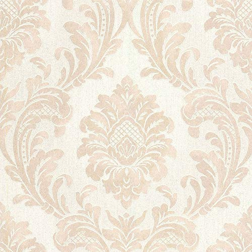 Fine Decor Fine Decor Milano Wallpaper M95589 - Italian Vinyl Glitter Damask Cream Beige