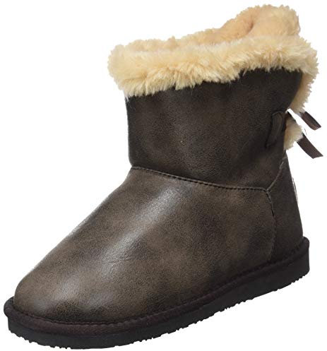 Conguitos Bota Australiana con Lazo Detrás, Stivali Arricciati Bambina, Marrone (Taupe 37), 33 EU
