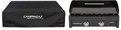 Campingaz Plancha Gaz L, 2 Brûleurs en Acier, BBQ de Table + Campingaz Housse pour Plancha, Couverture de Protecion Barbecue, Bache, 78 x 51 x 26 cm