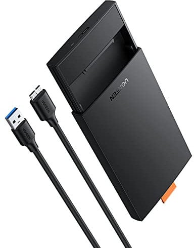 UGREEN Boîtier externe pour disque dur USB 3.0 vers SATA avec adaptateur USB 3.0 pour disque dur 2,5 9,5 mm 7 mm WD, Seagate, Toshiba, Samsung, Hitachi SATA III, HDD, SSD, PS4, UASP