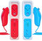 TechKen Controller für Wii mit Motion Plus und Wii Nunchuck Controller Wii Fernbedienung Nunchuk Kontroller Wii Vernbedinung Remote Plus Controller Ersatz für Wii/WiiU (Blue&red)