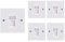 VCE RJ45 Socket Cat6 Ethernet Wall Socket Single Port Flat Face Wall Plate For CAT6/CAT5E/CAT5 Network Cable With Modular 5 Sets
