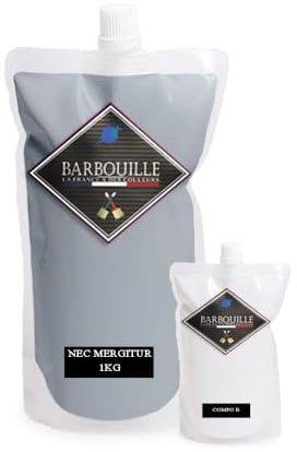Vernice/resina epossidica opaca bicomponente BARBOUILLE - Per piastrelle, terracotta, laminato, PVC - 1kg - Gris Nec mer